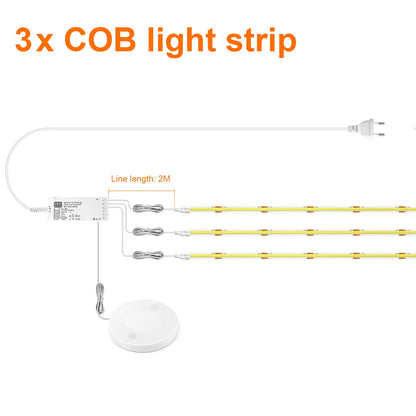 COB LED Cabinet Light Strip – Dimmable Under Cabinet Lighting Kit