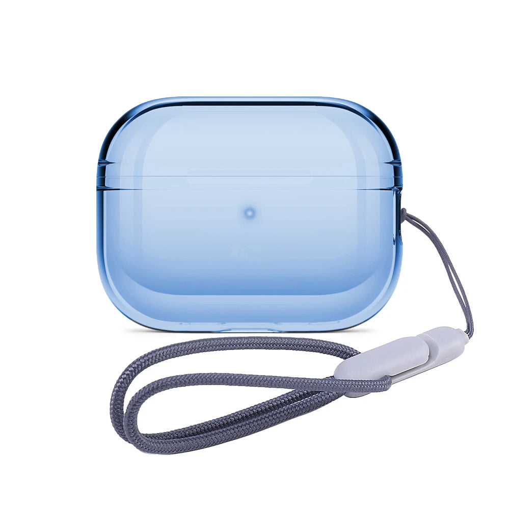 Clear AirPods Pro 2 Case with Wrist Strap – Soft TPU Cover