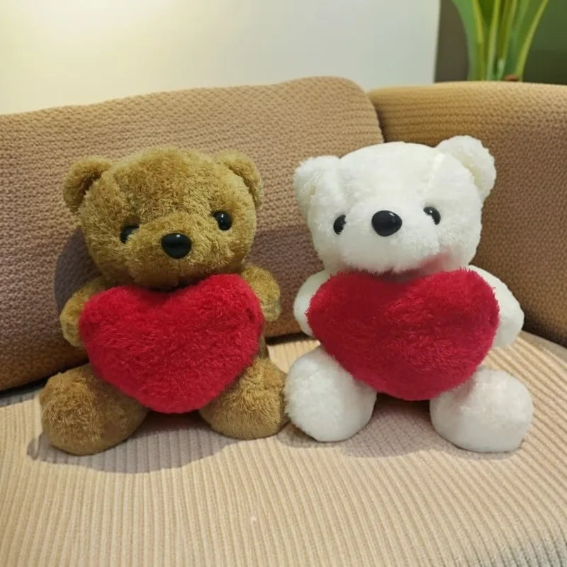 Heart Teddy Bear Plush Stuffed Animal – Valentine Gift Set