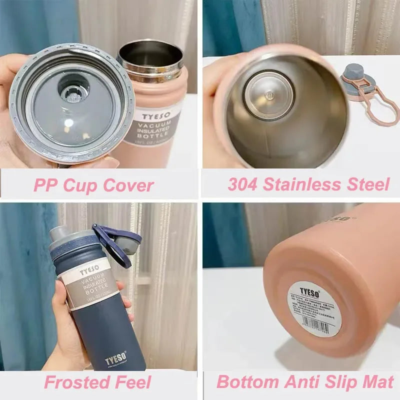 TYESO Vacuum Insulated Bottle 750ml Stainless Steel Travel Thermos