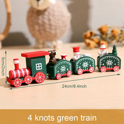 Christmas Wooden Train Decoration – Festive Holiday Ornament
