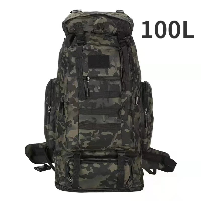 Large Tactical Hiking Backpack – 80L/100L Military Molle Bag for Camping & Travel