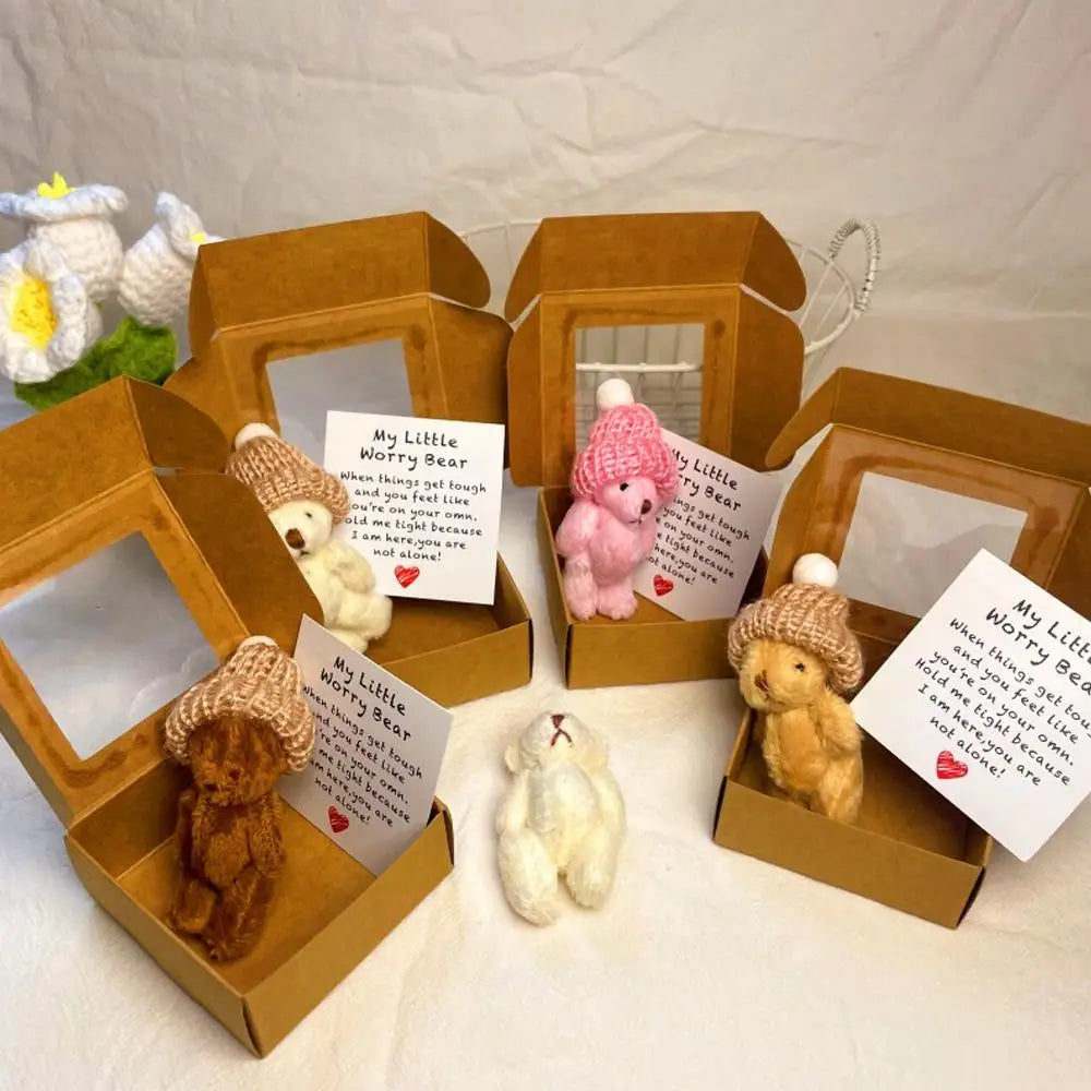 Pocket Worry Bear – Mini Plush Bear in a Box with Inspirational Card