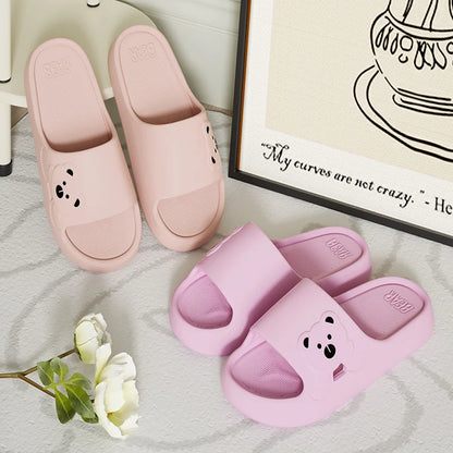 Cartoon Bear Indoor Slippers – Lightweight Soft EVA Slides for Women