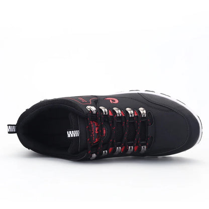 Men's Leather Casual Sneakers – Lightweight Walking Shoes
