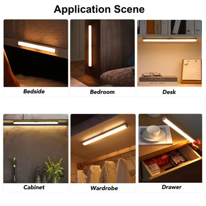 Motion Sensor LED Bar Light – USB-C Rechargeable Night Light