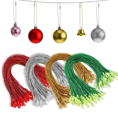 Christmas Ornament Hanging Strings 100pcs – 20cm Polyester Cord Loops