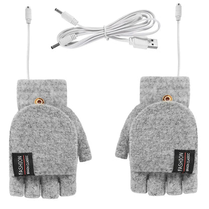 USB Heated Gloves – Electric Heating Hand Warmer for Typing & Skiing