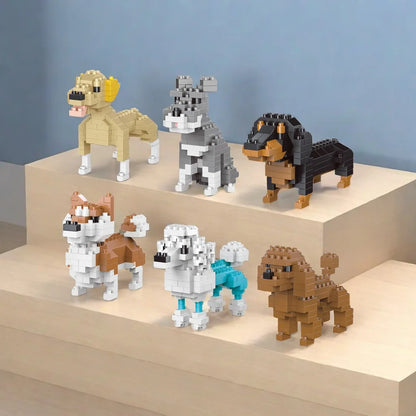 Mini Dog & Cat Building Blocks Toy – Lifelike Micro Brick Animal Figures