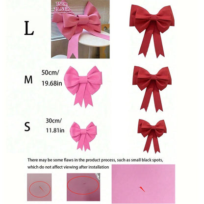 Large Decorative Bow for Christmas, Wedding & Party Decor – Red & Pink