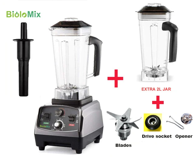 BioloMix 2200W Professional Heavy Duty Blender – Commercial Grade Smoothie & Food Processor