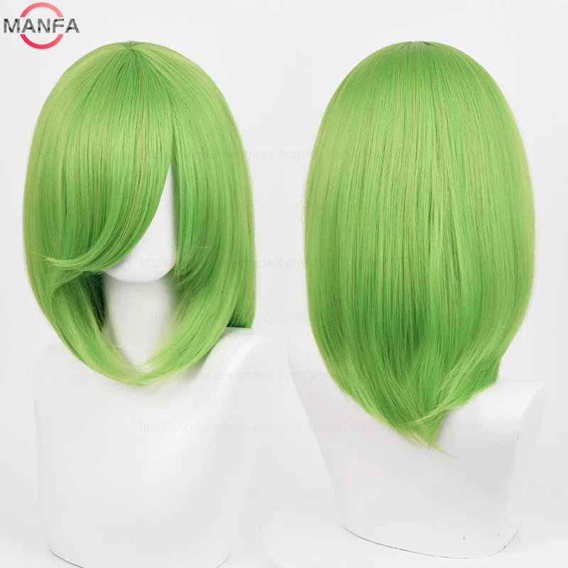 Anime Cosplay Bob Wig with Bangs – 40cm Heat Resistant, 54 Colors