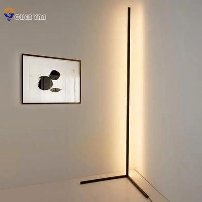 RGB Corner Floor Lamp – Music Sync, 16M Colors, Modern LED