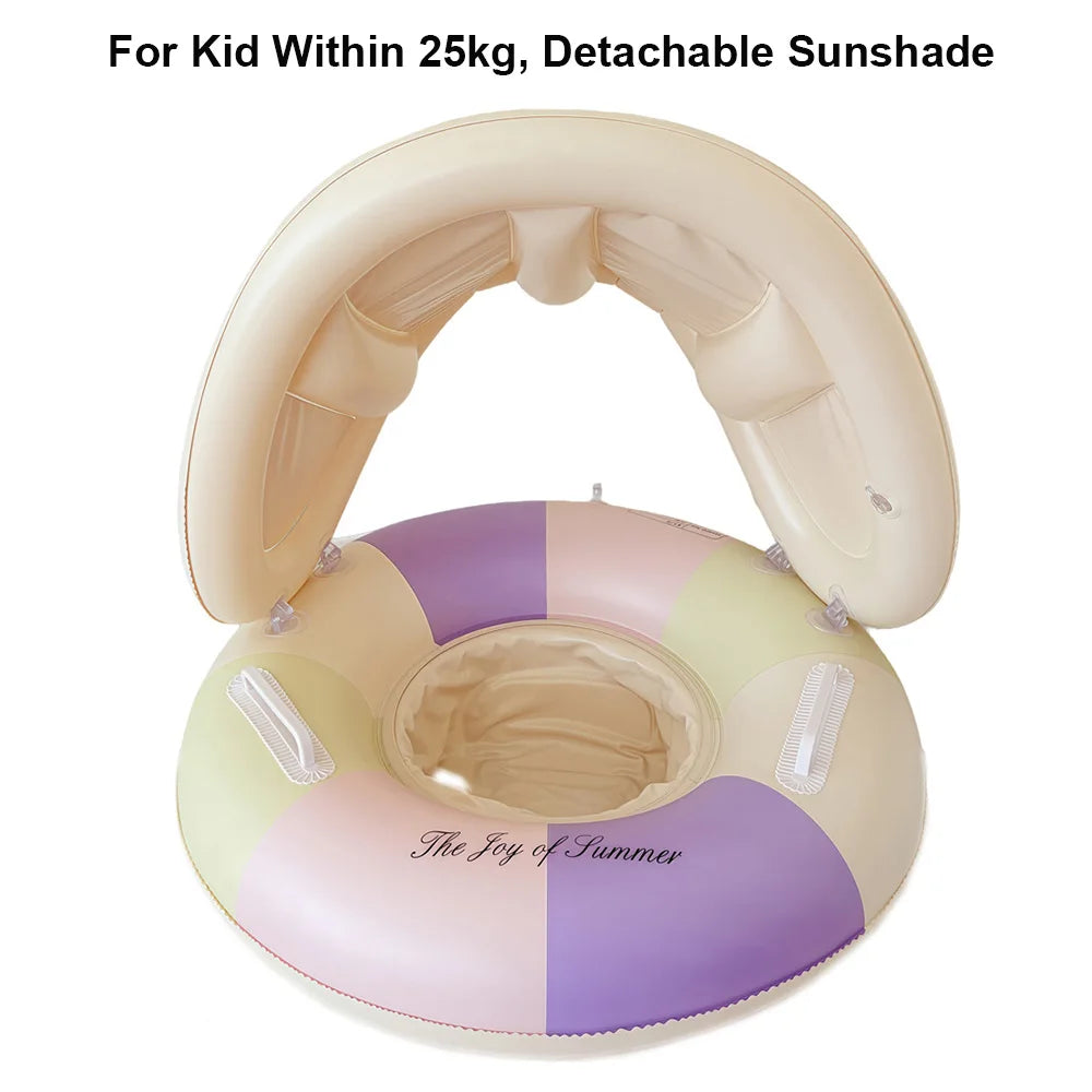 Inflatable Kids Swim Ring Pool Float with Handles