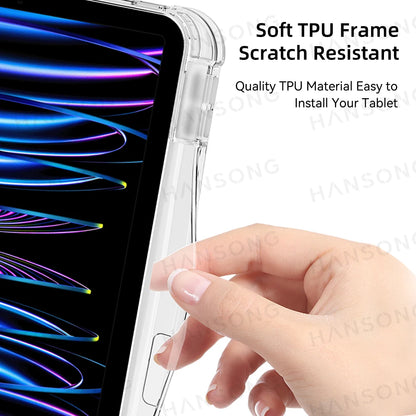iPad Case with Clear Back – Smart Tri-Fold Folio Cover