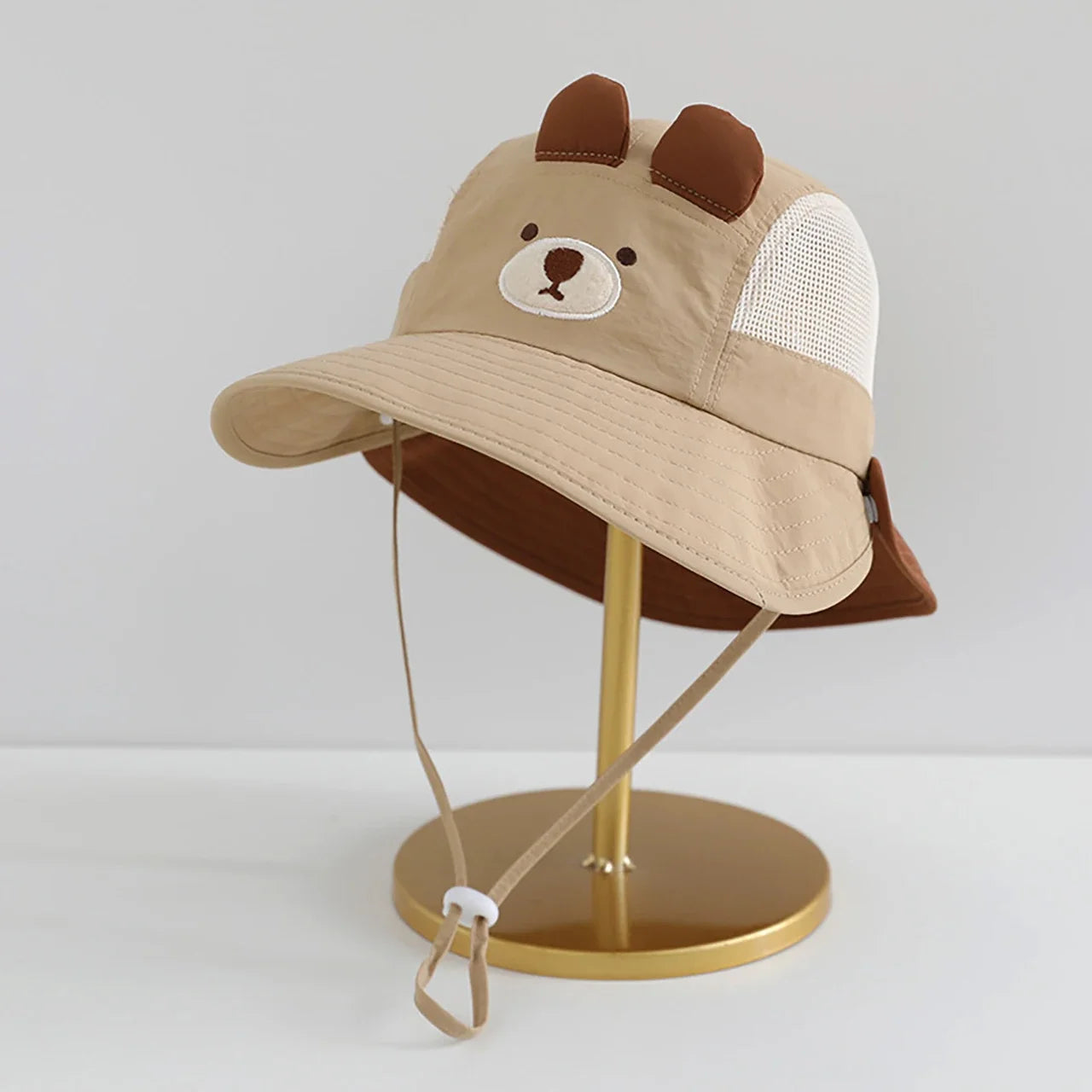 Kids Cartoon Animal Ear Sun Hat with Breathable Mesh