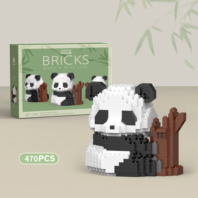 Panda Mini Building Blocks Set – Cute DIY Animal Brick Toy
