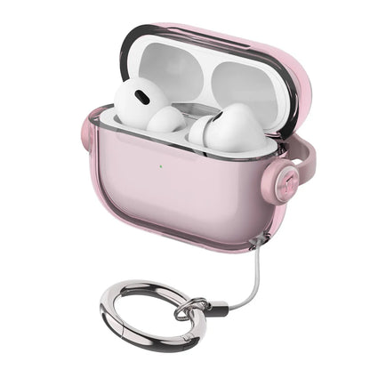 Clear AirPods Case with Security Lock Ring – Candy Color Cover