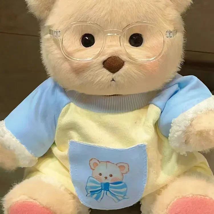 Dress-Up Teddy Bear Plush Toy with Changeable Outfits – Cute Stuffed Animal Doll