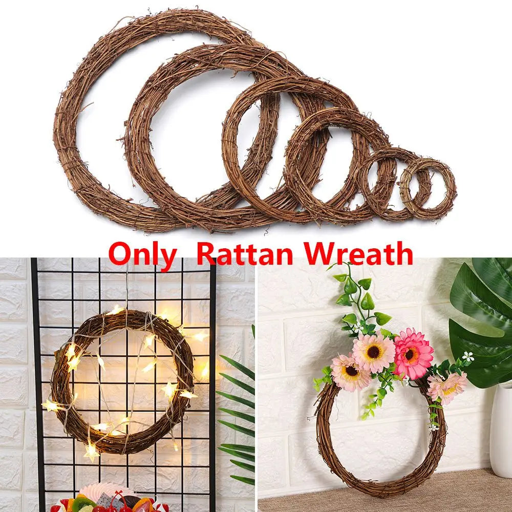 Natural Rattan Wreath Ring – Round & Heart DIY Craft Base