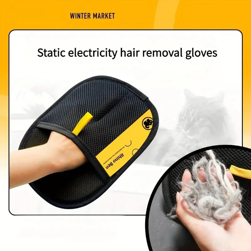 Pet Grooming Glove – Large Hair Removal Mitt for Cats & Dogs