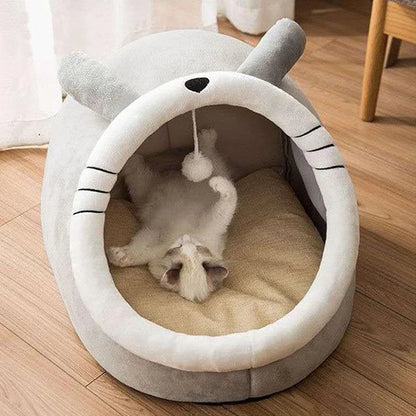 Cat Cave Bed – Foldable Washable Pet Sleeping Nest for Cats & Small Dogs