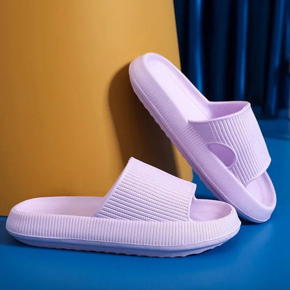 Cloud Slide Slippers – EVA Thick Sole, Height Increasing, Indoor Home