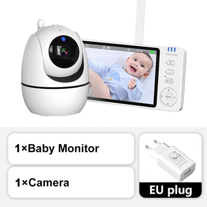 5-Inch Video Baby Monitor with PTZ Camera & Zoom