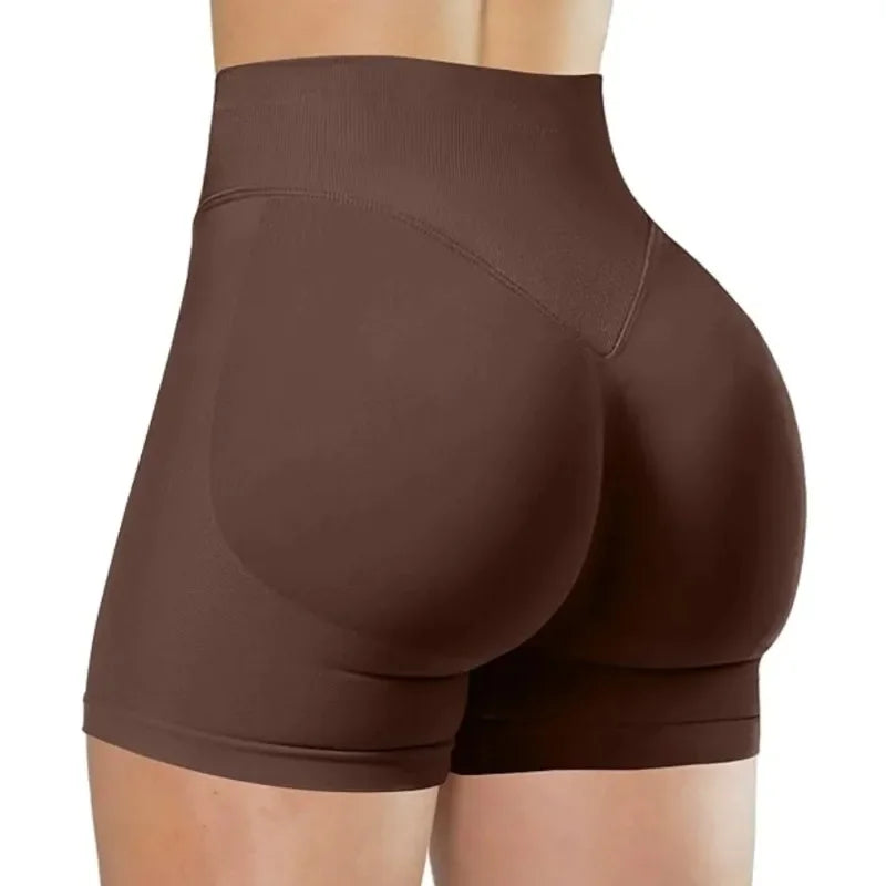Women's High Waist Seamless Scrunch Yoga Shorts