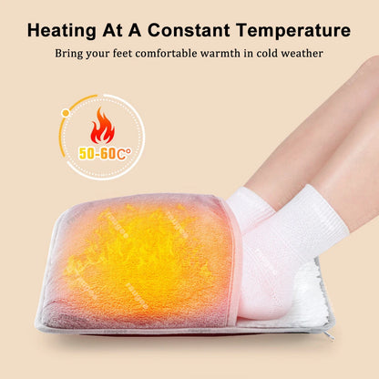 USB Electric Foot Warmer Heating Pad – Soft Plush Fleece