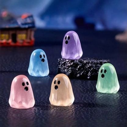 Glow-in-the-Dark Mini Ghost Figurines – Set of 5 or 10