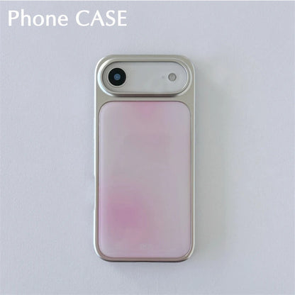 Grid Pattern Silver Edge Epoxy Anti Drop iPhone Case