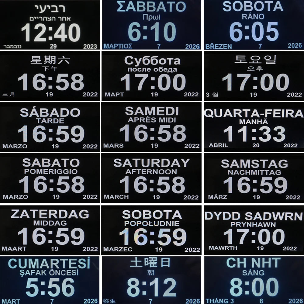 Digital Calendar Clock with 12 Alarms & Medicine Reminder for Elderly