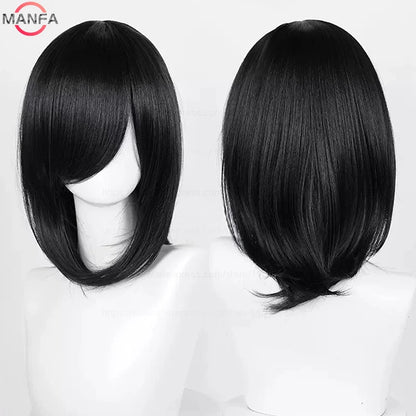 Anime Cosplay Bob Wig with Bangs – 40cm Heat Resistant, 54 Colors