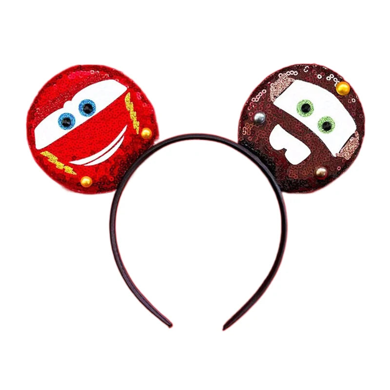 Mouse Ears Headband with Sequins & Bow – Kids & Adults