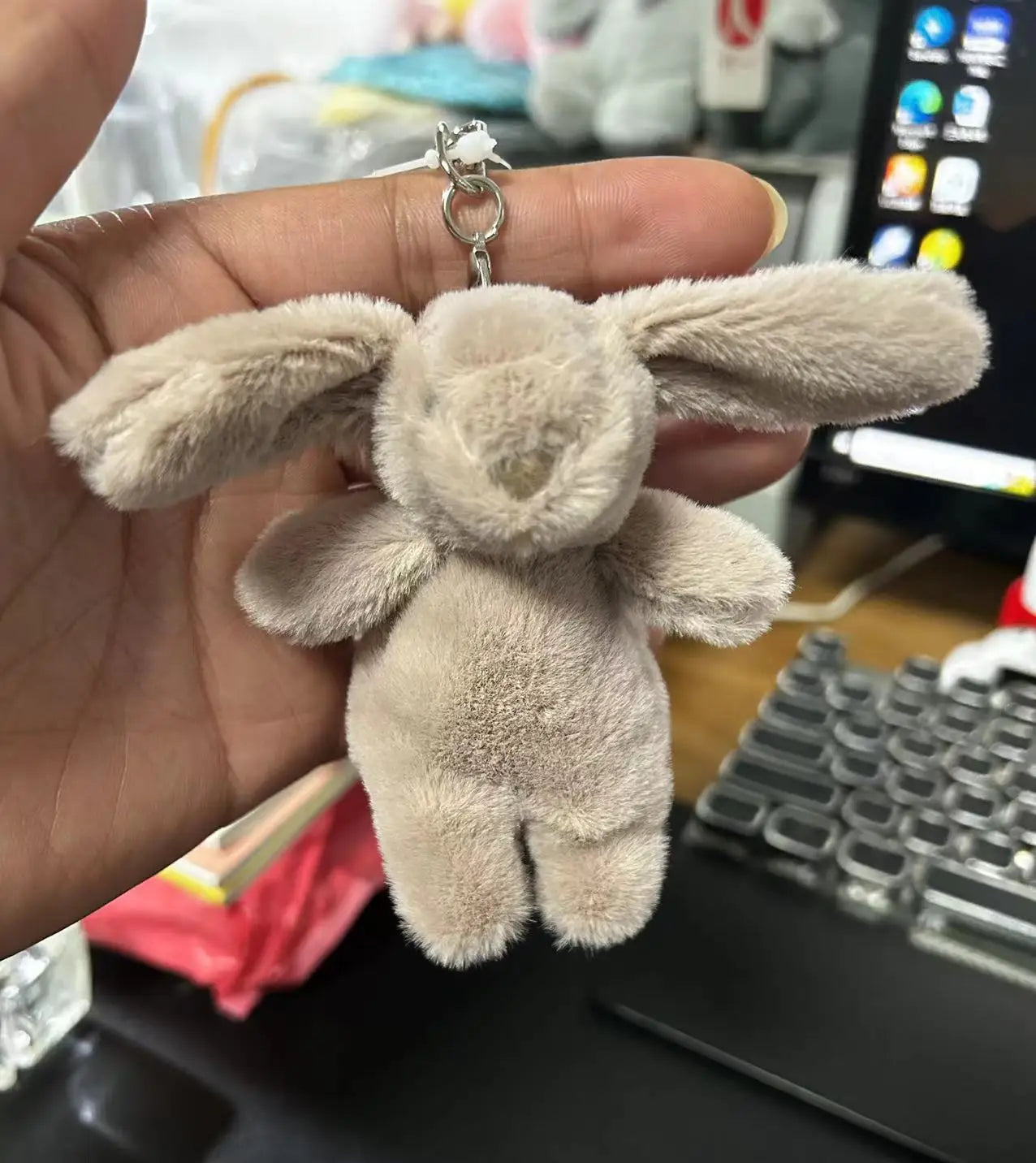 Cute Plush Rabbit Keychain Pompom Bag Charm