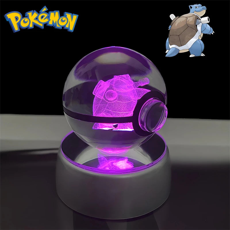 Pokémon 3D Crystal Poké Ball Night Light with LED Base