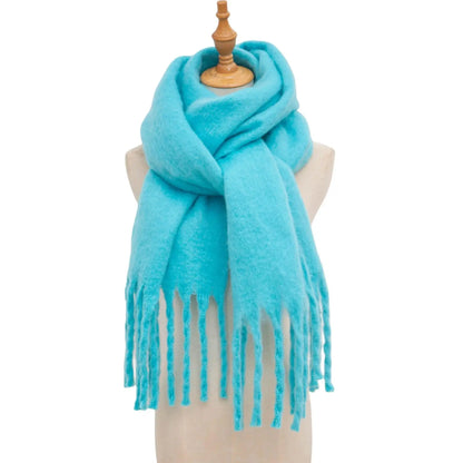 Pashmina Winter Scarf – Women's Thick Warm Shawl with Tassels