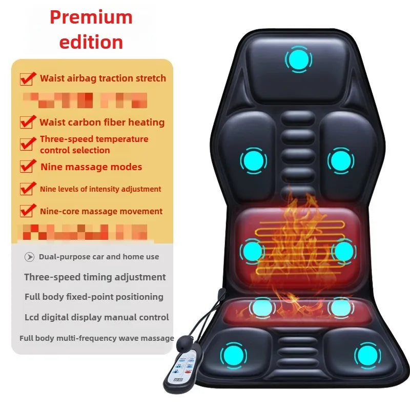 Full Body Massage Seat Cushion with Heat & Lumbar Airbag