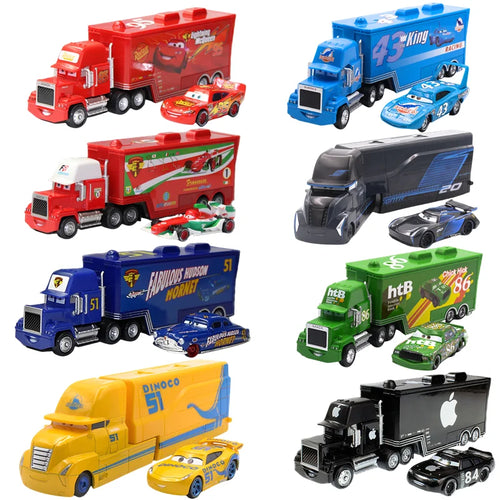 Cars Lightning McQueen Diecast Container Truck Toy