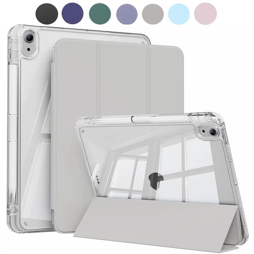 iPad Case Clear Back Smart Folio with Auto Wake/Sleep