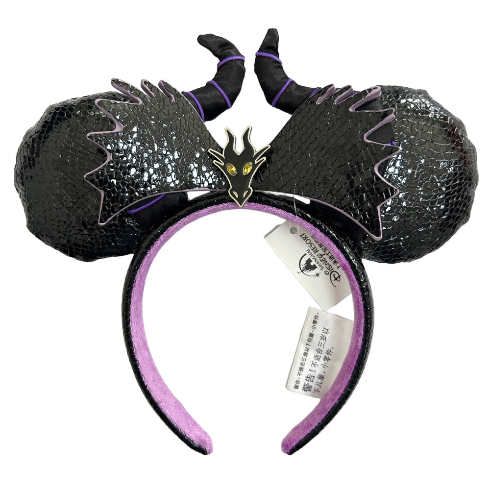 Disney Minnie Mouse Ears Headband – Sequin Bow Princess & Villain Styles