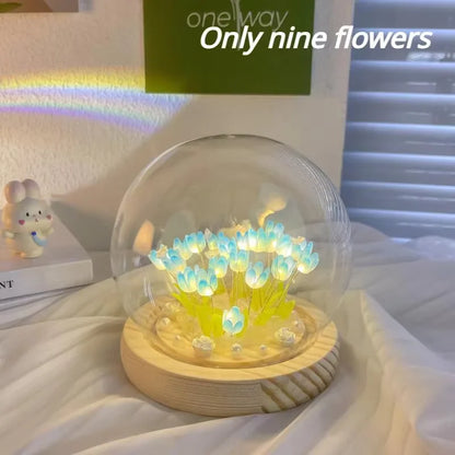 DIY Tulip Night Light Kit – Handmade LED Flower Lamp for Home Decor & Gifts