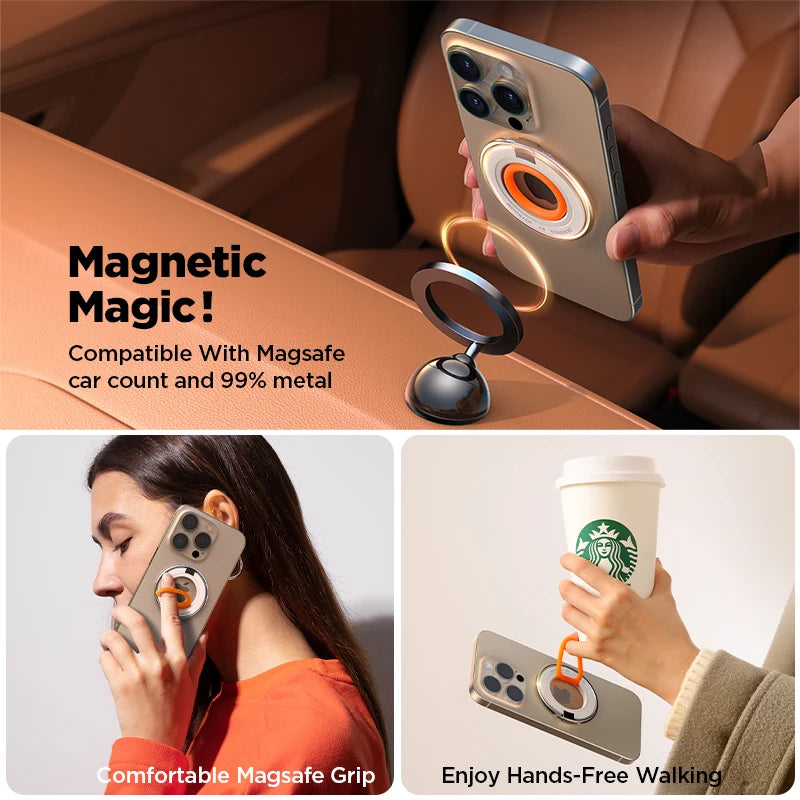 Joyroom Magnetic Ring Phone Holder Silicone Grip Kickstand