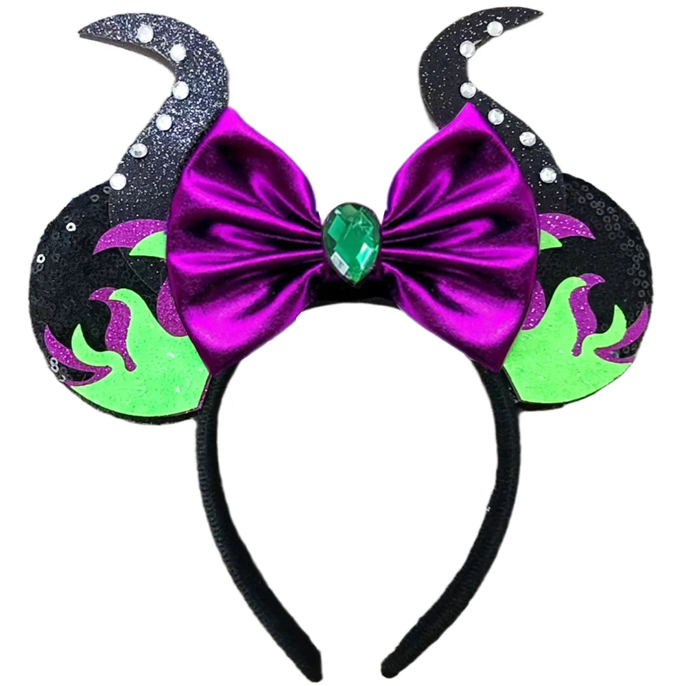 Mouse Ears Headband with Sequins & Bow – Kids & Adults