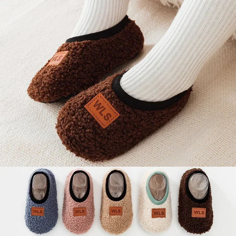 Baby Plush Floor Sock Shoes – Soft Anti-Slip Toddler Slippers