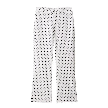 Women's Polka Dot Turtleneck Jacket & Shorts Set – Casual Autumn Outfit