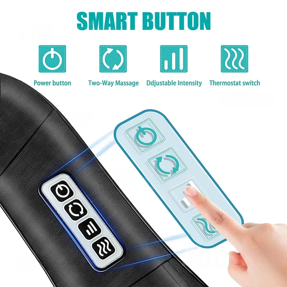 Shiatsu Neck & Shoulder Massager with Heat – U-Shape Deep Kneading
