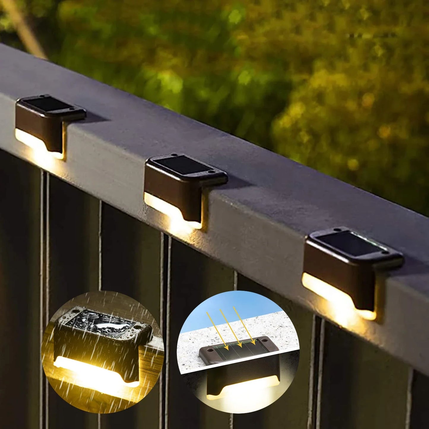Solar LED Step & Deck Lights – Waterproof Outdoor Stair Lamp