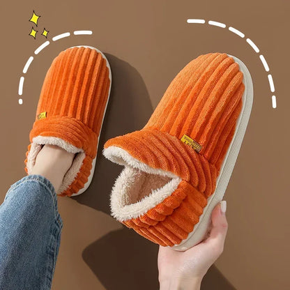 Plush Fur Slippers for Women & Men – Warm Indoor Slides